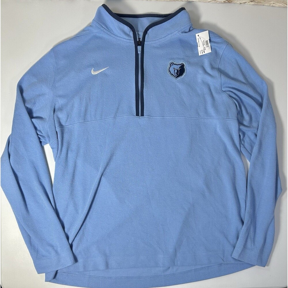 Nike XXL Memphis Grizzlies Quarter Zip Pullover Mens Light Blue NBA Basketball